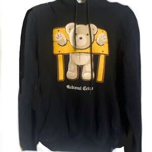 Black Roku Hoodie with Bear Graphic